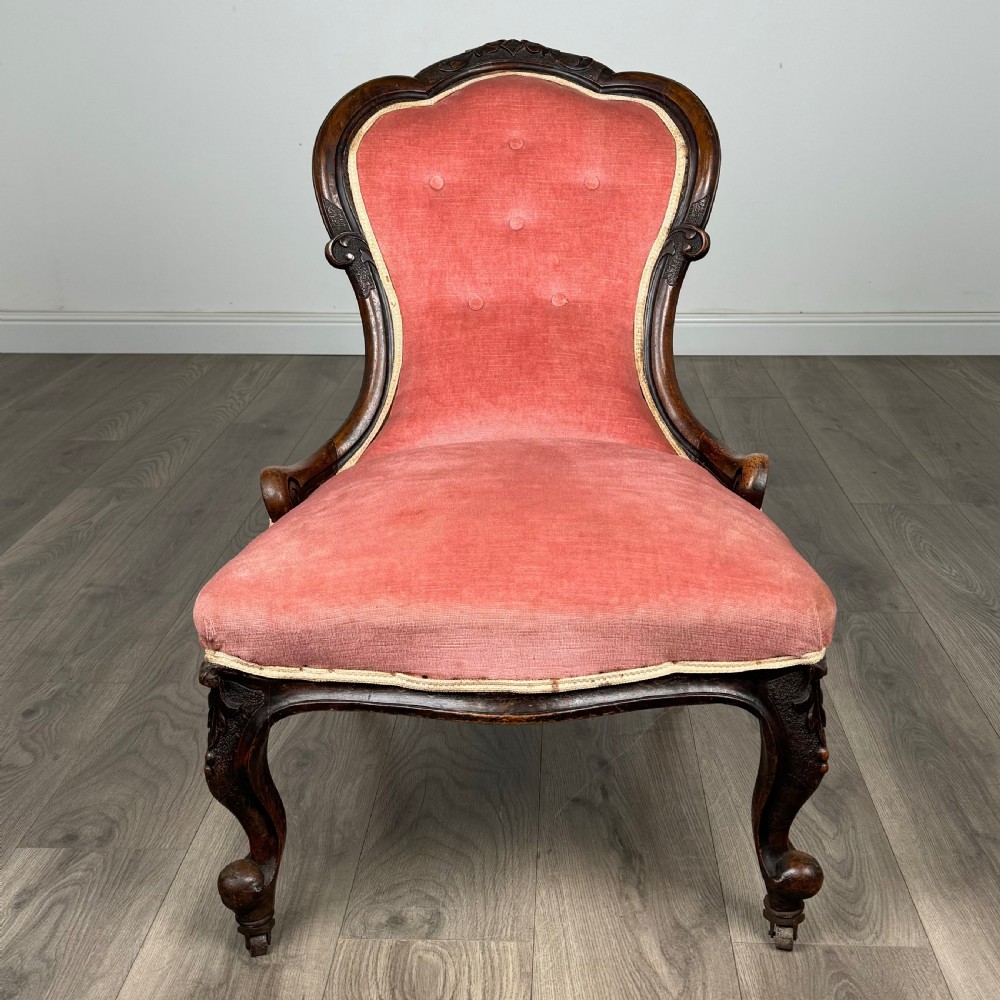  Antique 19th Century Armchair / Nursing Chair In Mahogany
 View VIII