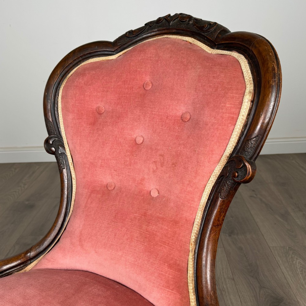  Antique 19th Century Armchair / Nursing Chair In Mahogany
 View IX