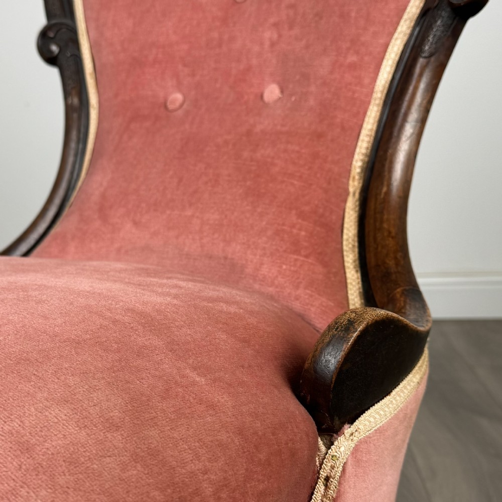  Antique 19th Century Armchair / Nursing Chair In Mahogany
 View X