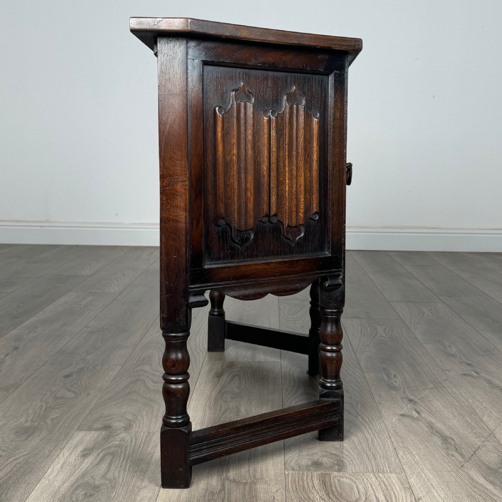Antique Small 20th Century Old Charm Cupboard In Oak  View VI