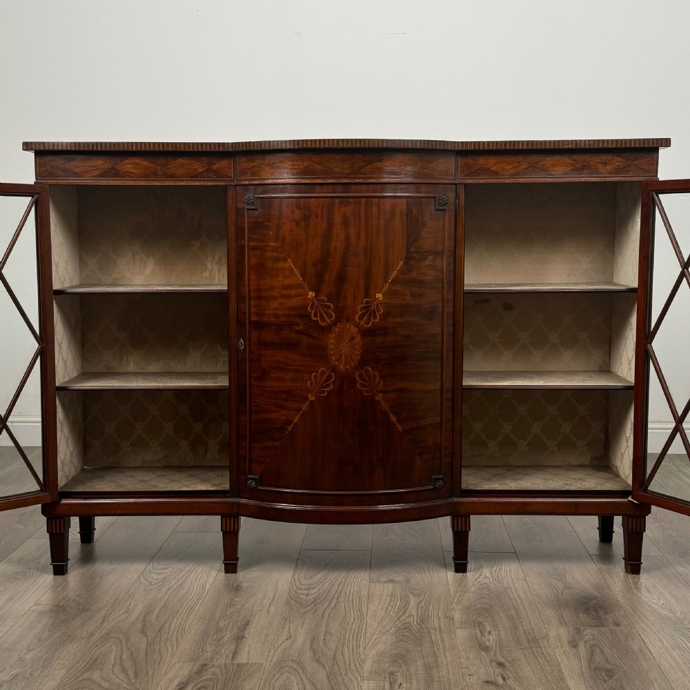  Antique Late 19th Century Inlaid Display Cabinet In Mahogany 
 View III
