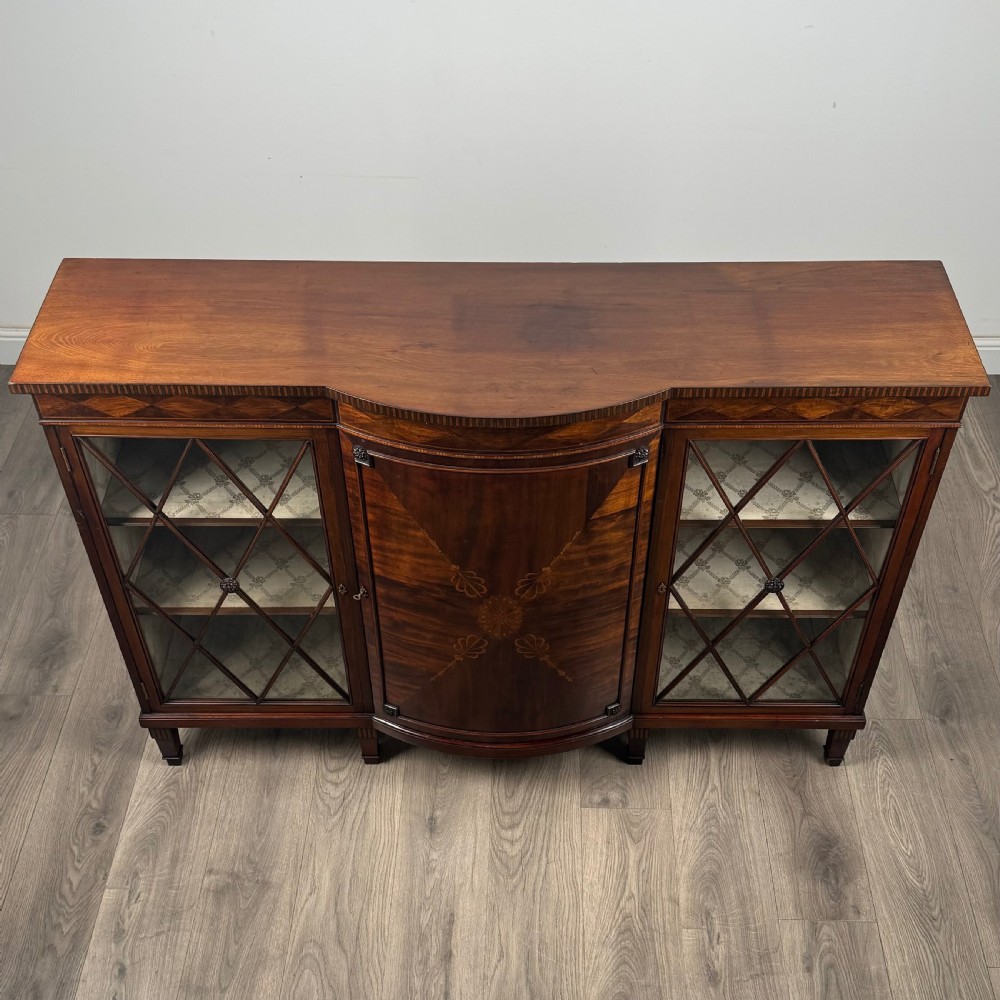  Antique Late 19th Century Inlaid Display Cabinet In Mahogany 
 View XVIII