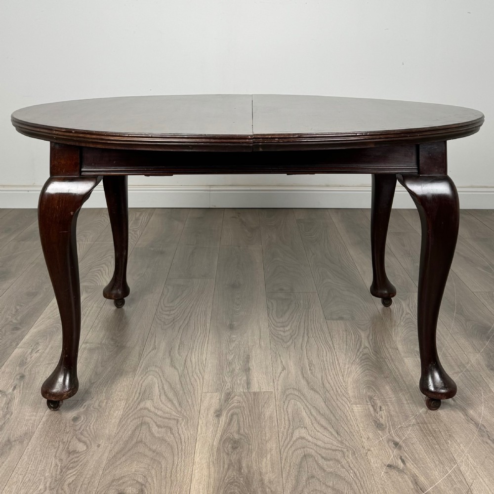 Antique 20th Century Queen Anne Style Dining Table View V