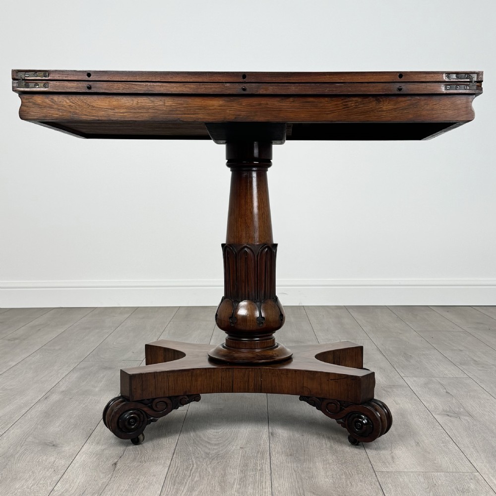 Antique Early 19th Century Fine Quality Card Table In Rosewood View III