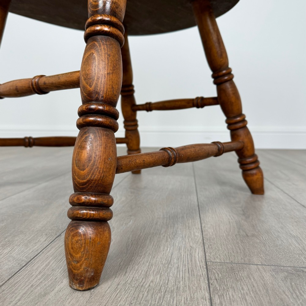  Antique 20th Century Smokers Bow Chair In Elm View XI