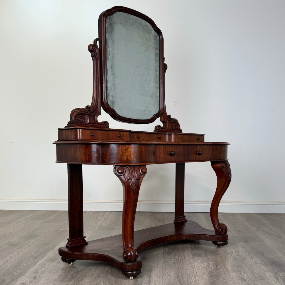 Antique 19th Century Dutchess Dressing Table In Mahogany View VIII