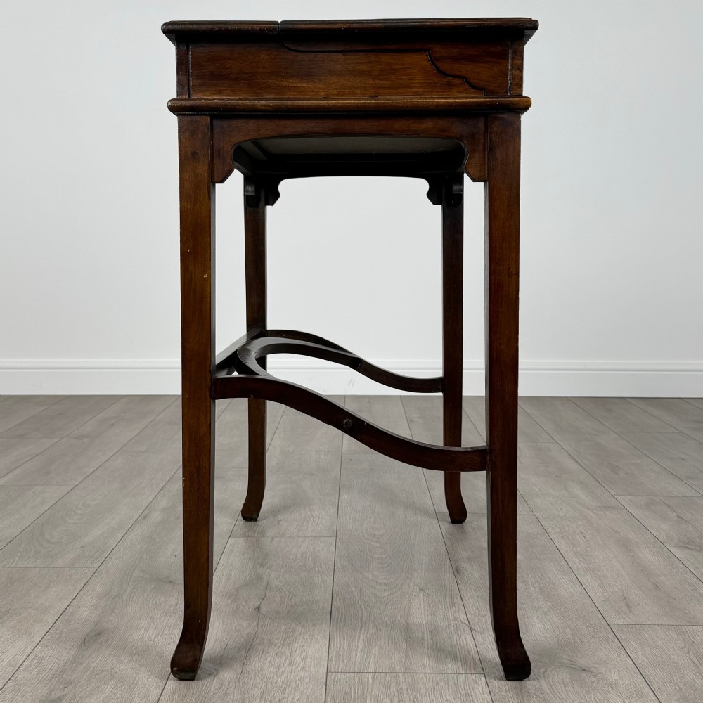  Antique 20th Century Unusual Desk In Mahogany View VIII