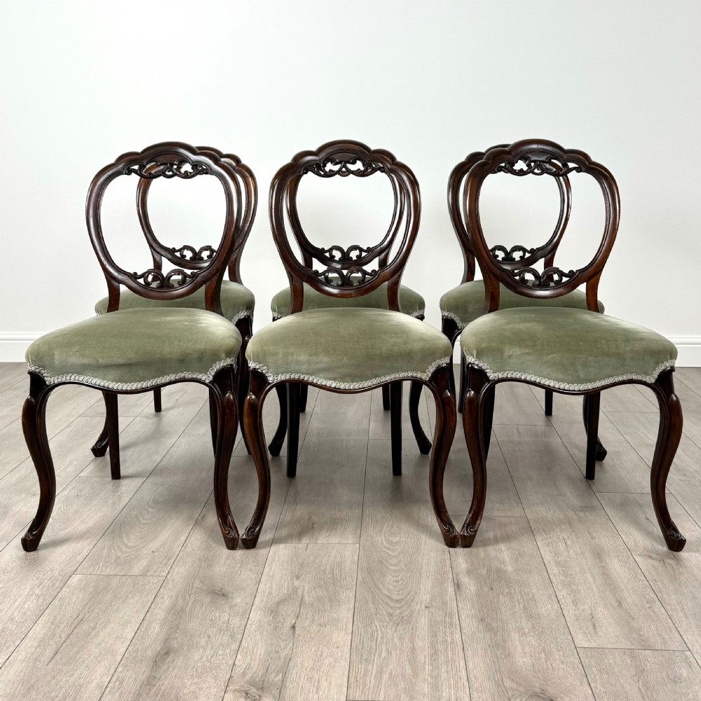  Antique 19th Century Set Of 6 Dining Chair’s In Mahogany 