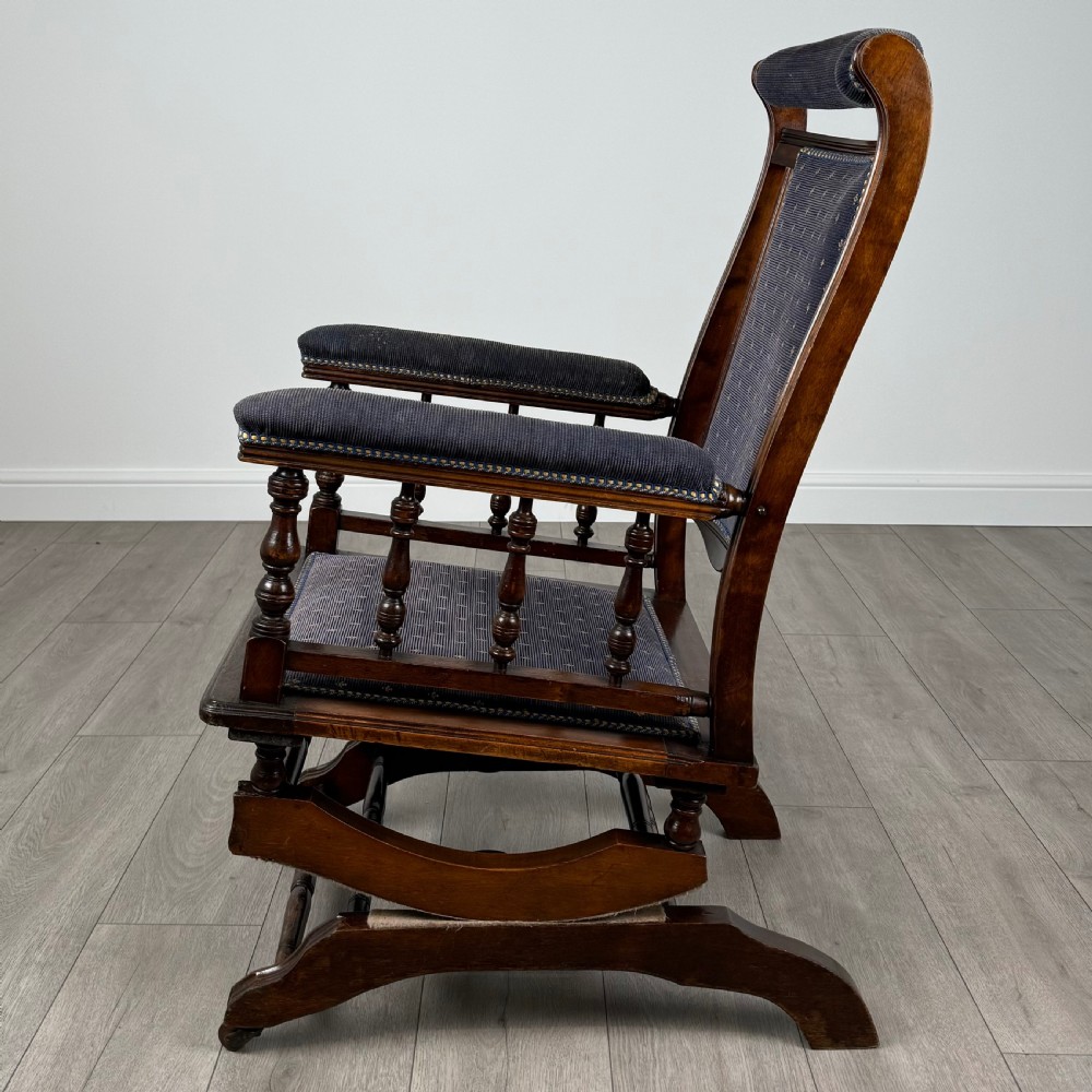 Antique 20th Century American Rocking Chair In Beech View II