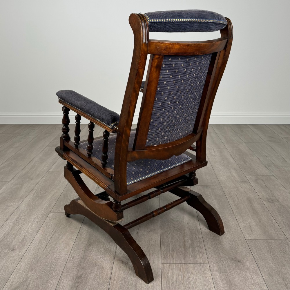 Antique 20th Century American Rocking Chair In Beech View III