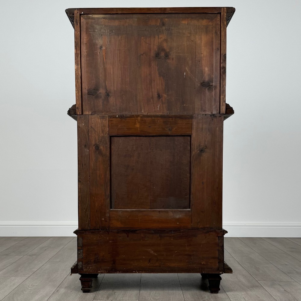 Antique 19th Century Carved Walnut Cabinet View VI