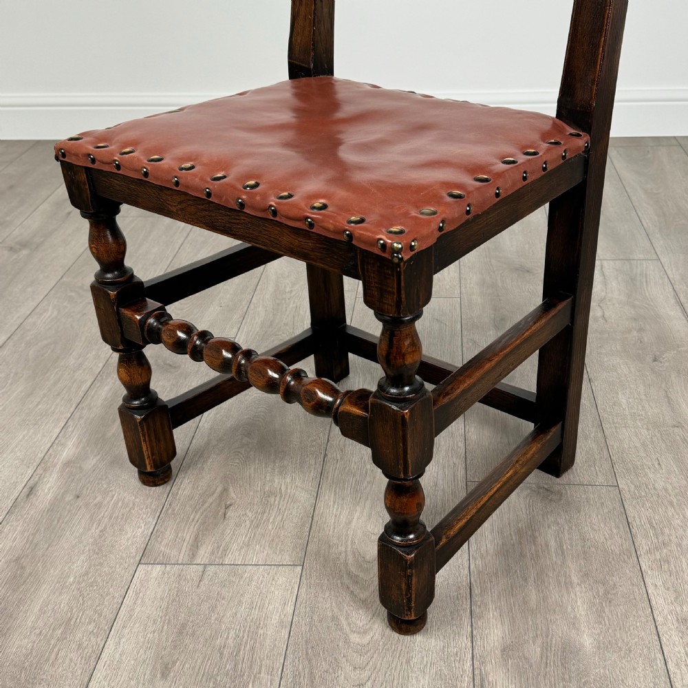 Antique 20th Century Set Of 6 Good Quality Oak Dining Chair’s View VII