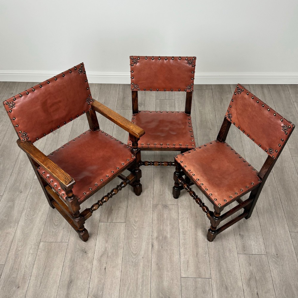 Antique 20th Century Set Of 6 Good Quality Oak Dining Chair’s View IX