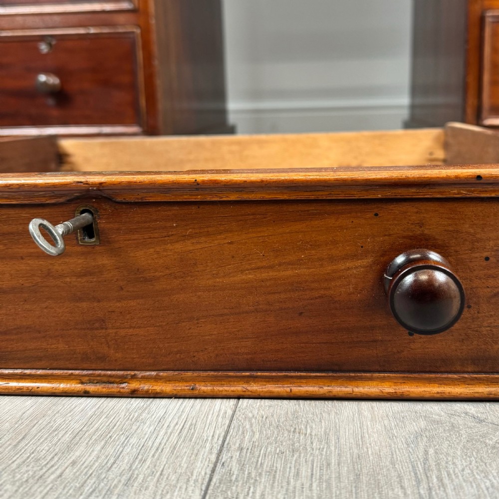  Antique 19th Century Pedestal Desk In Mahogany View X
