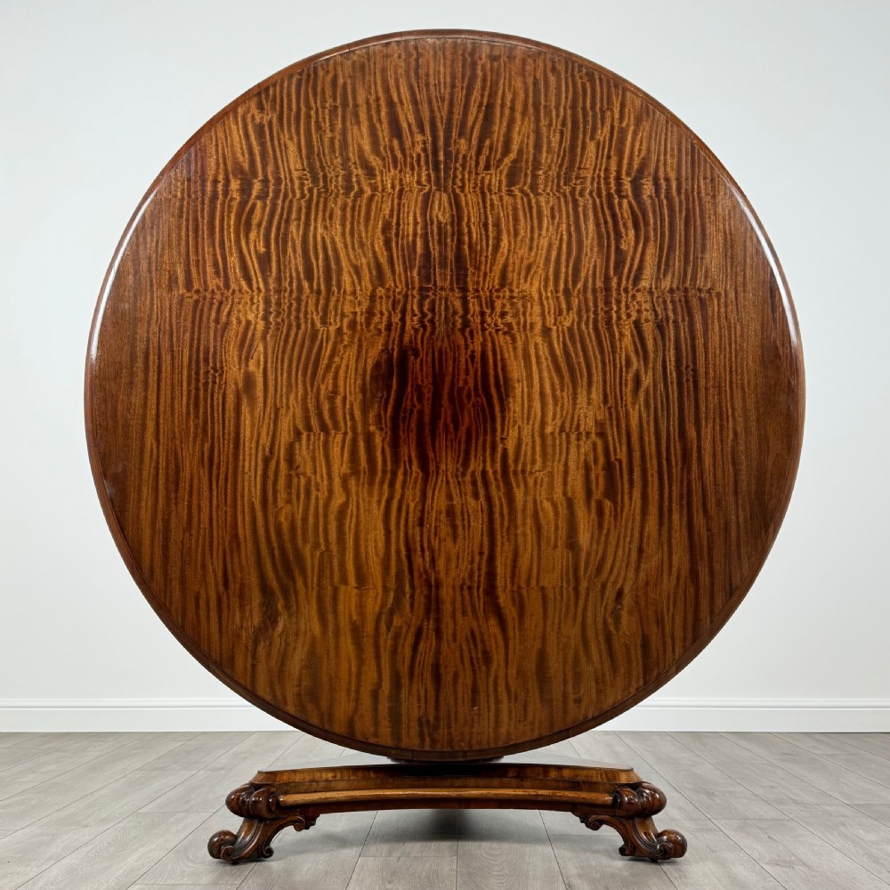 Antique 19th Century Round Tilt Top Table In Mahogany View II