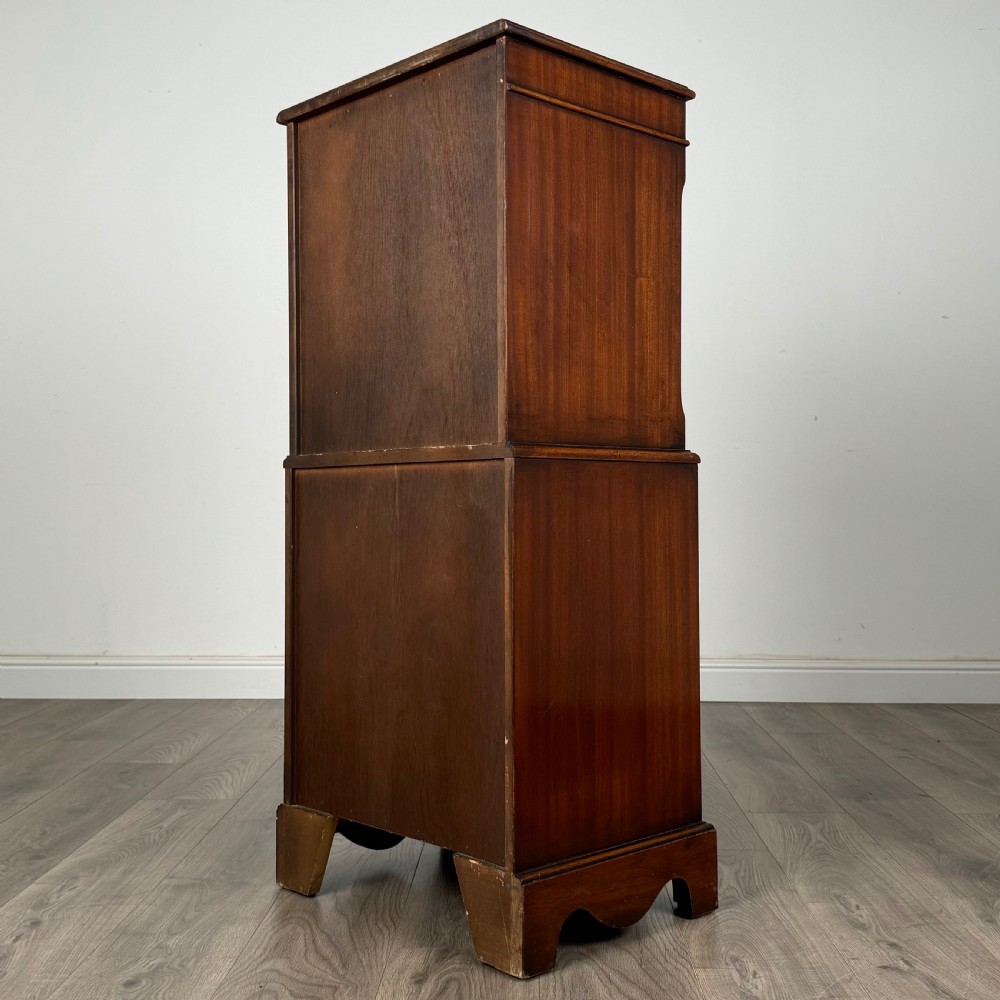 Antique 20th Century Small Chest On Chest In Mahogany  View V