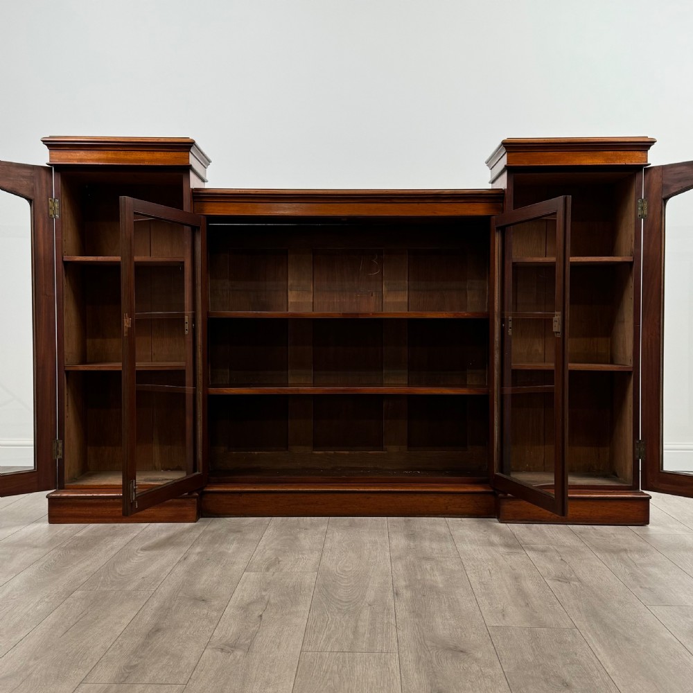 Antique 19th Century Unusual Display Cabinet In Mahogany  View II