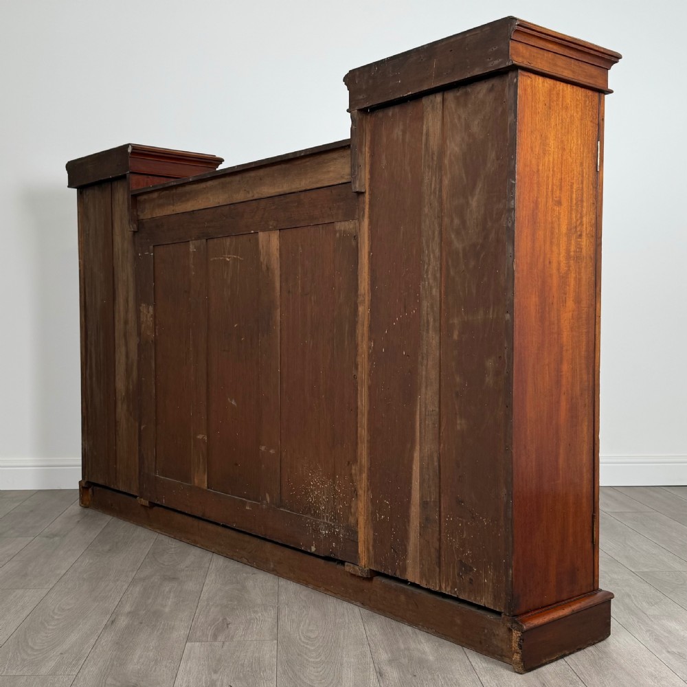 Antique 19th Century Unusual Display Cabinet In Mahogany  View VI