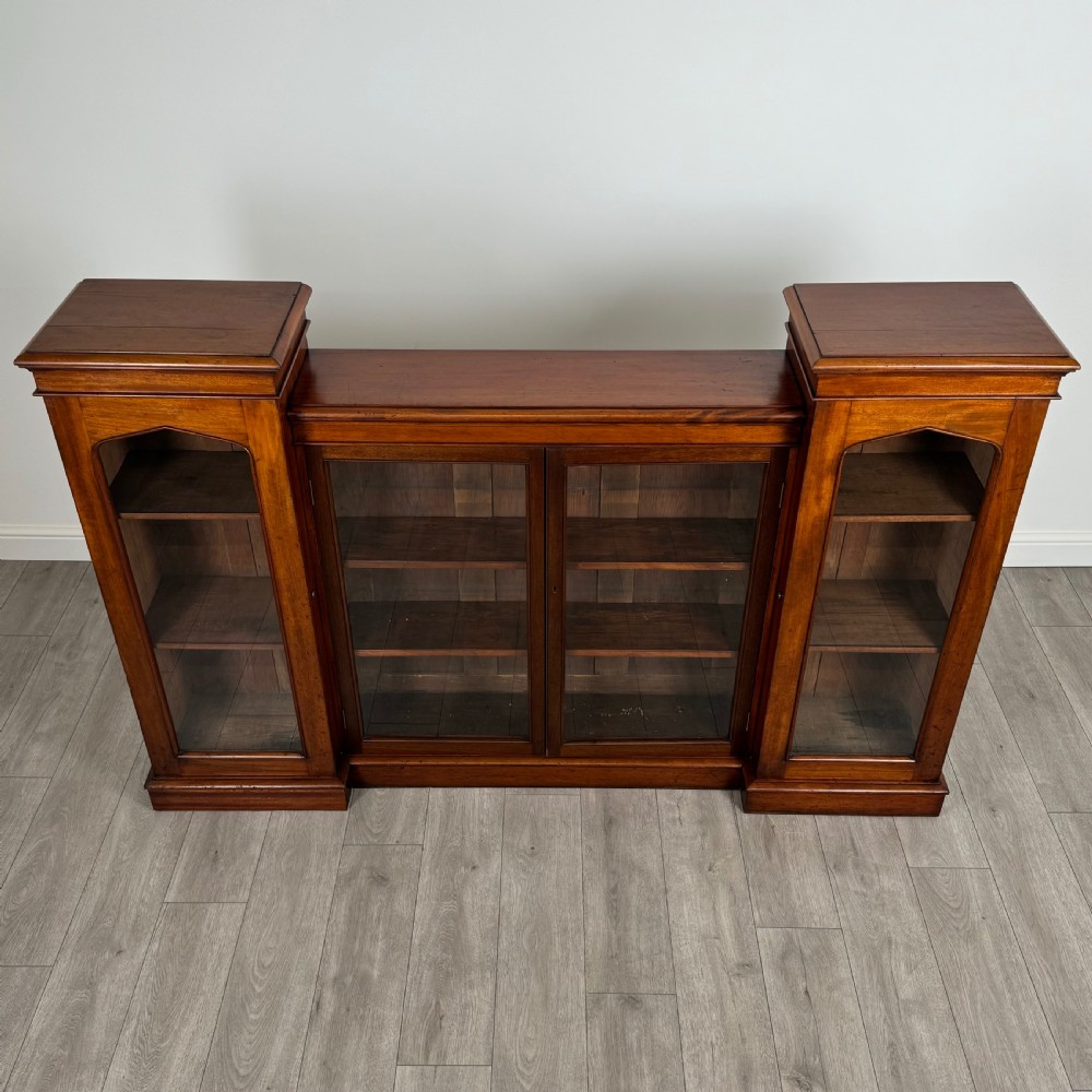 Antique 19th Century Unusual Display Cabinet In Mahogany  View X