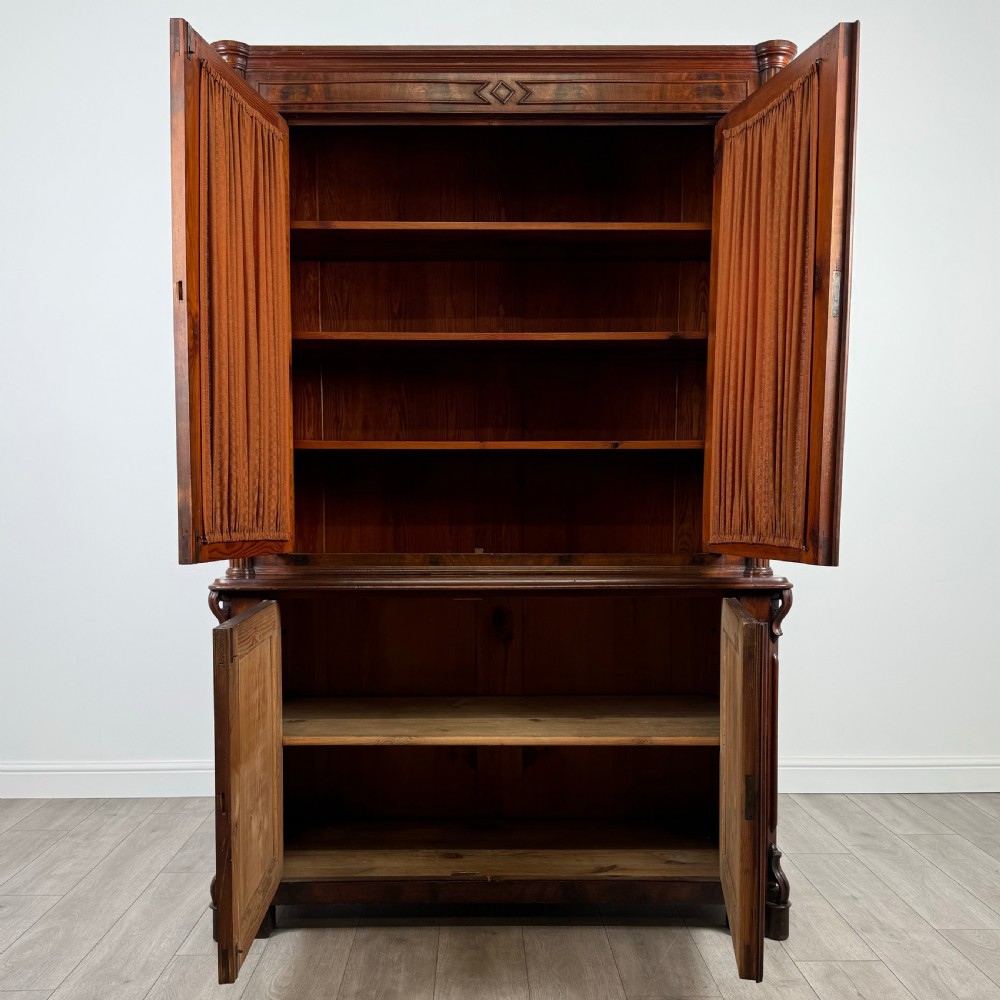 Antique 19th Century Good Quality Bookcase In Mahogany  View II
