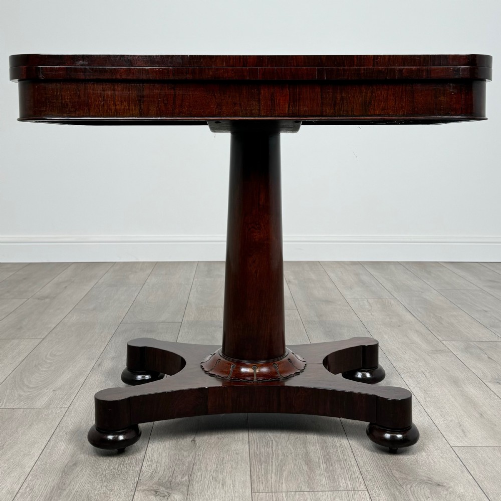 Antique 19th Century Fine Quality Card Table In Rosewood 