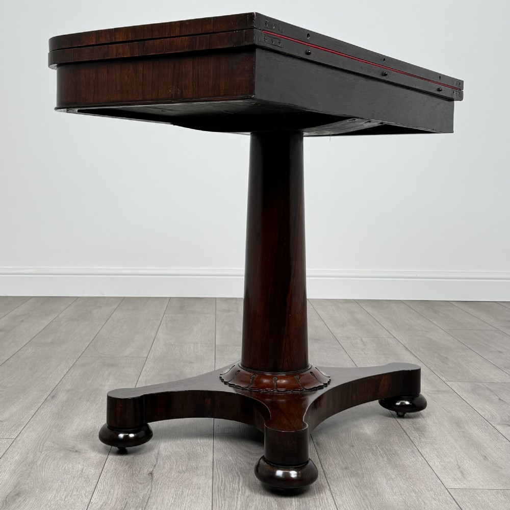 Antique 19th Century Fine Quality Card Table In Rosewood  View IV