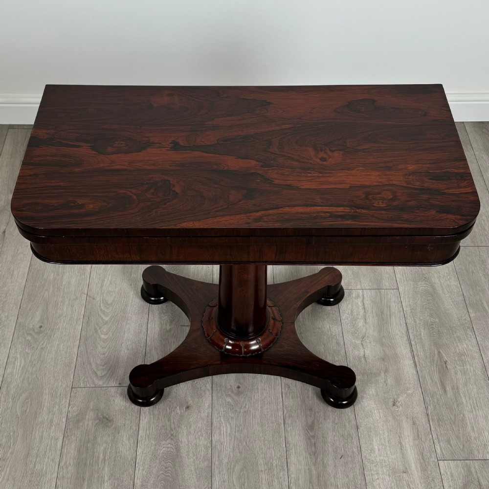 Antique 19th Century Fine Quality Card Table In Rosewood  View IX