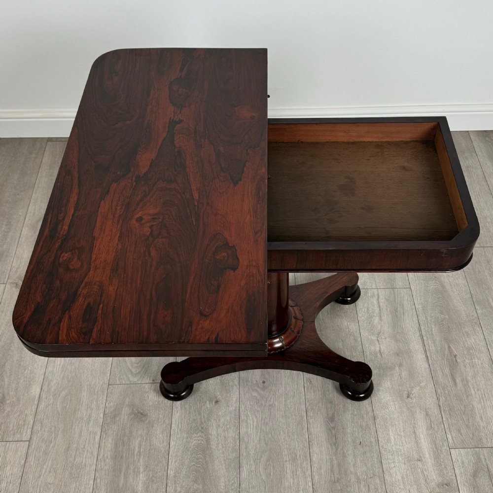 Antique 19th Century Fine Quality Card Table In Rosewood  View X