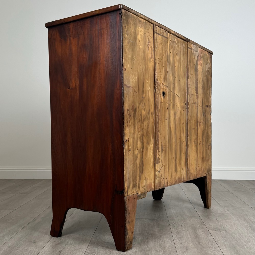 Antique 19th Century Mahogany Bow Fronted Chest Of Drawers  View IV