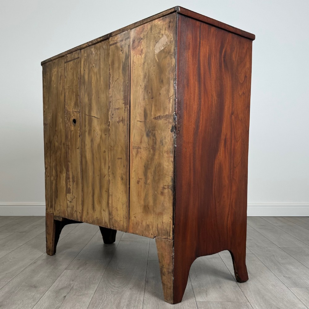 Antique 19th Century Mahogany Bow Fronted Chest Of Drawers  View V