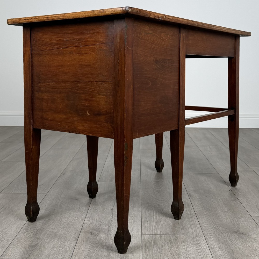 Antique 20th Century Small Oak Desk Of Fine Quality  View V