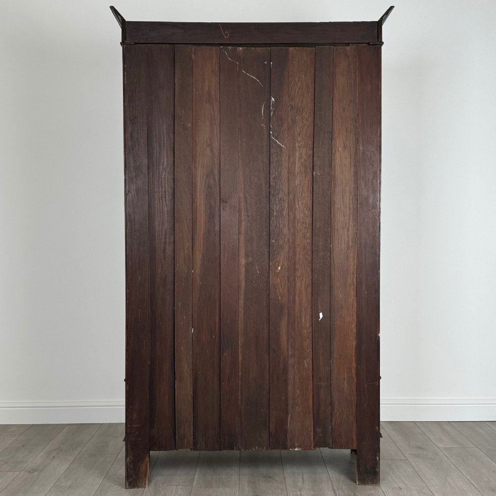 Antique 20th Century Jacobean Style Wardrobe In Oak View VI