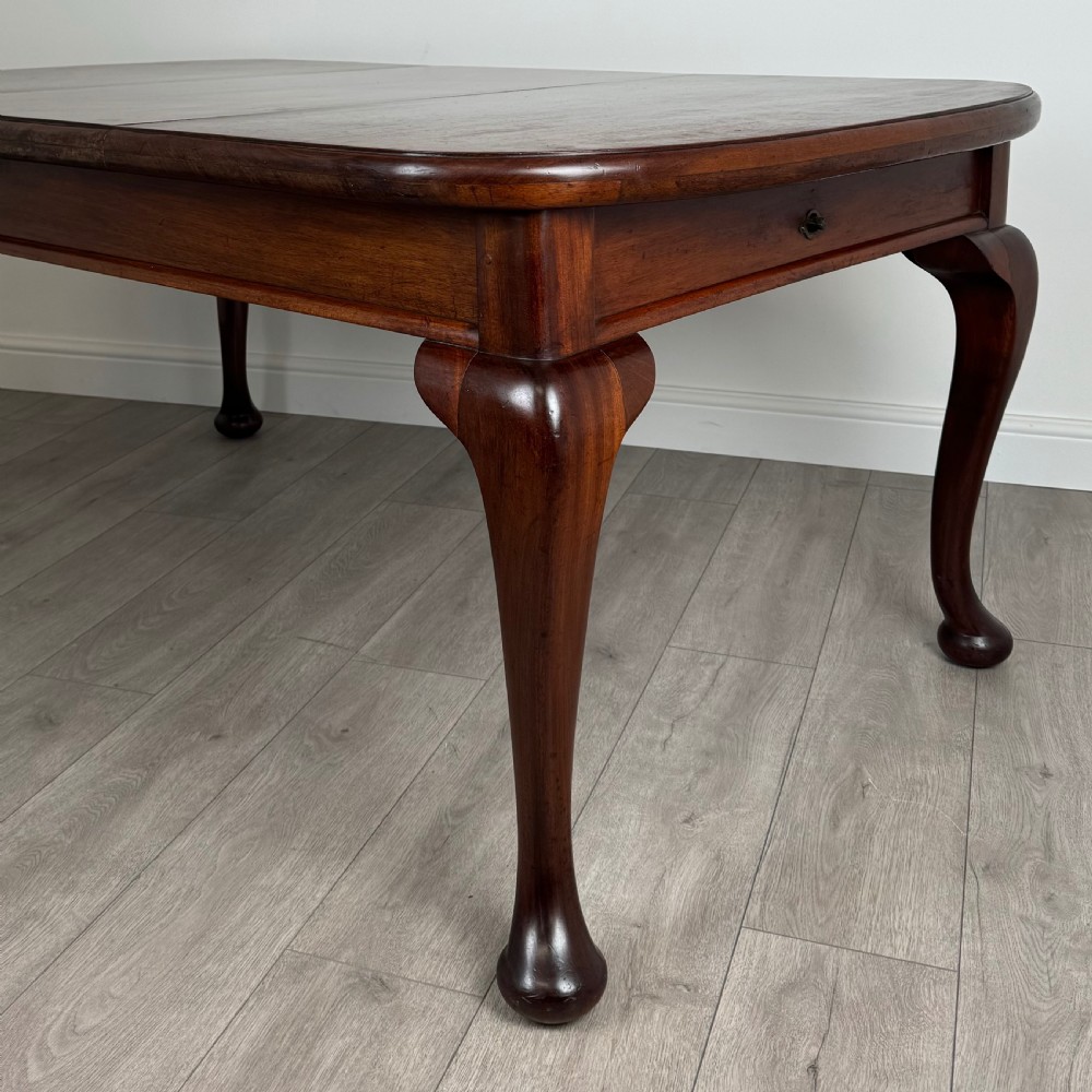  Antique 20th Century Queen Anne Style Mahogany Dining Table  View VIII