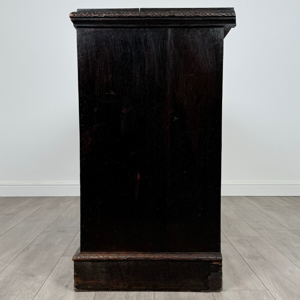 Antique 19th Century Heavily Carved Sideboard In Oak  View V