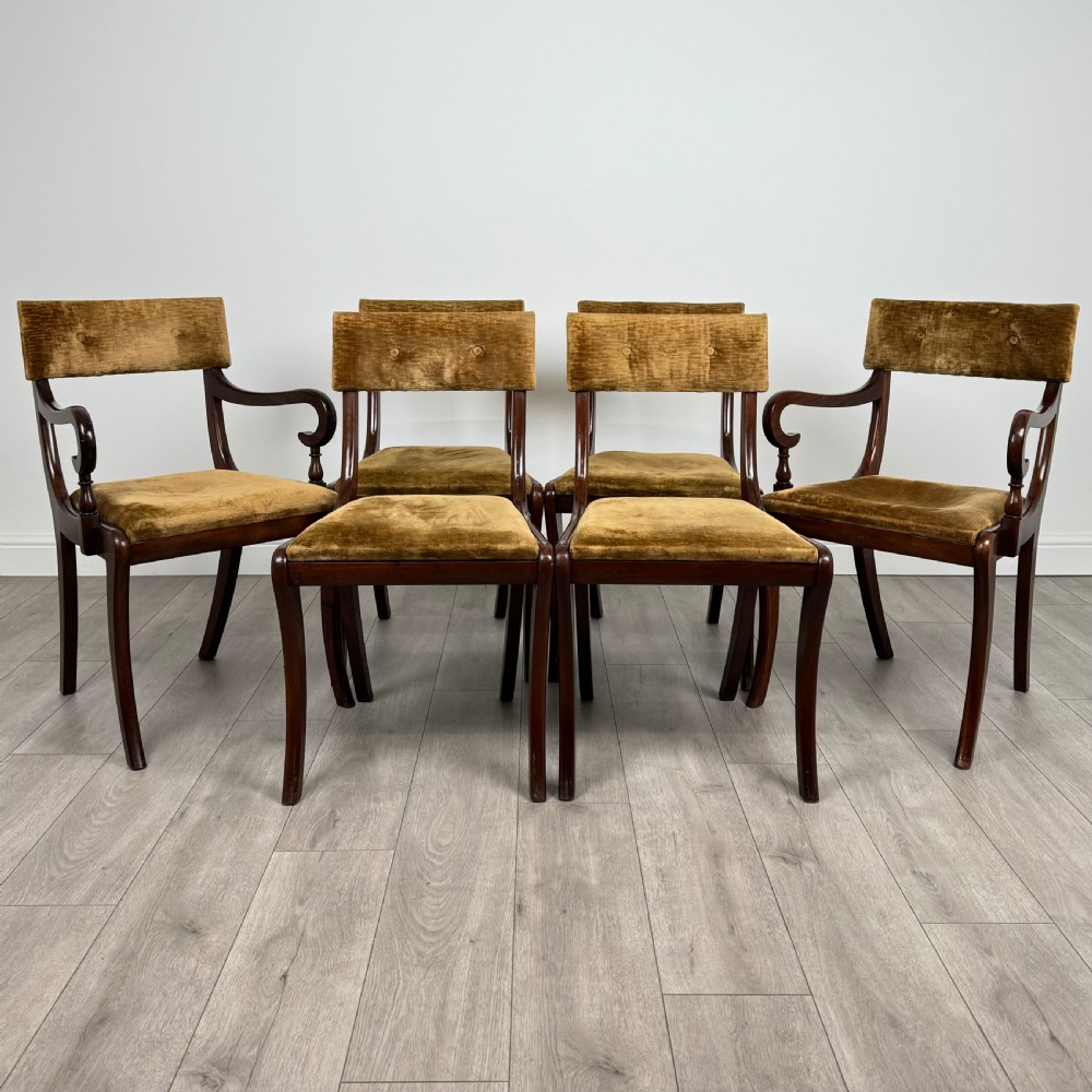 Antique 20th Century Set Of 6 Dining Chair’s In Mahogany 