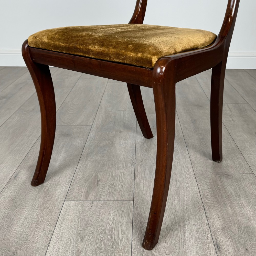 Antique 20th Century Set Of 6 Dining Chair’s In Mahogany  View V