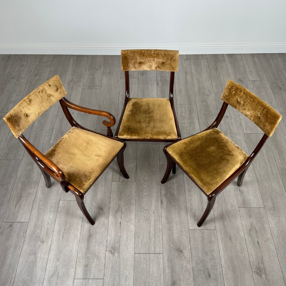 Antique 20th Century Set Of 6 Dining Chair’s In Mahogany  View IX