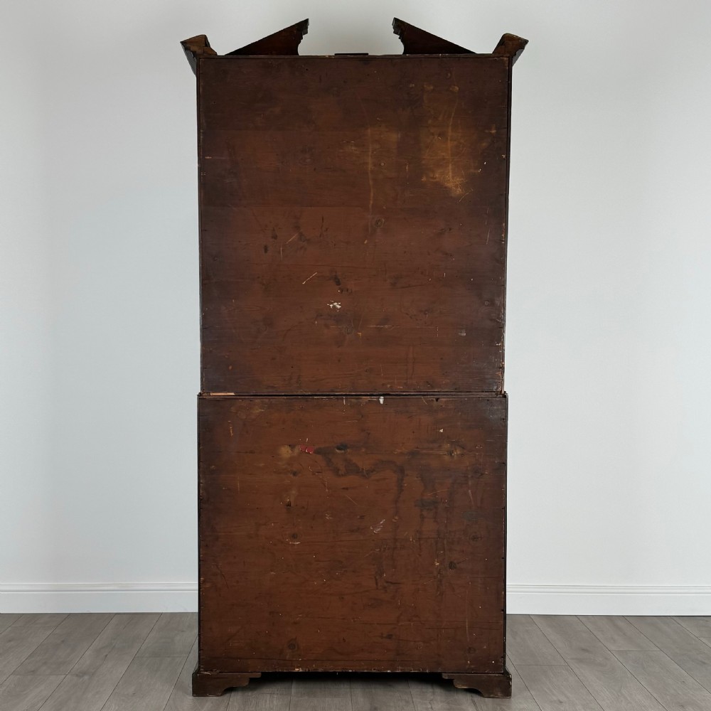 Antique 18th Century Fine Quality Bureau Bookcase In Mahogany View VII