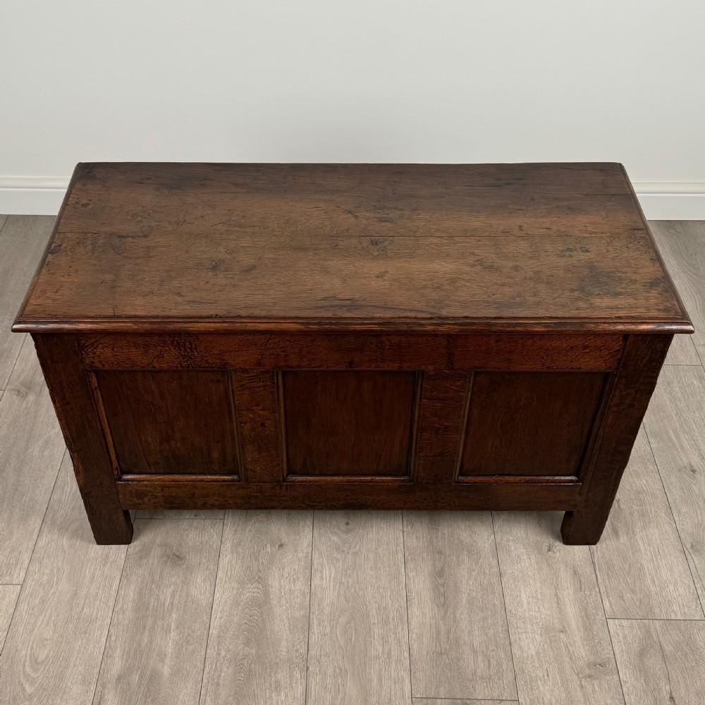 Antique 18th Century Fine Quality Coffer / Blanket Box In Oak  View VIII