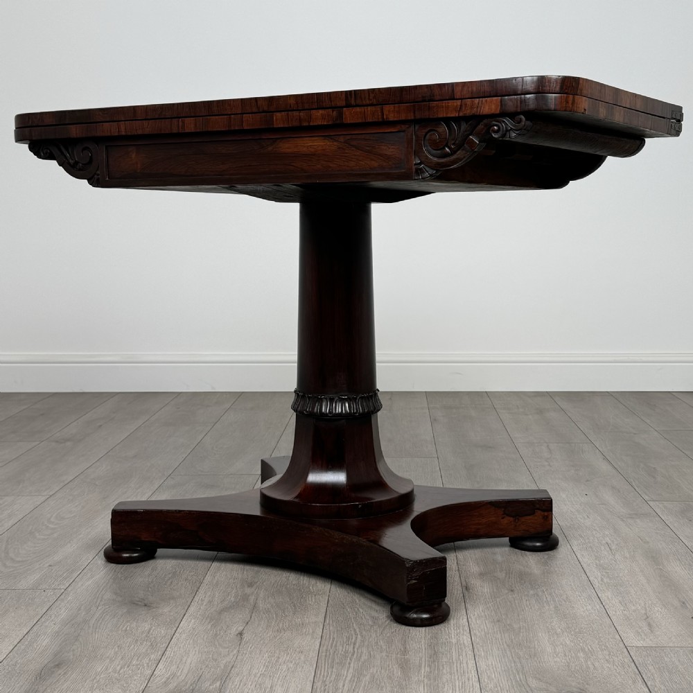 Antique 19th Century Card Table Of Good Quality In Rosewood  View II