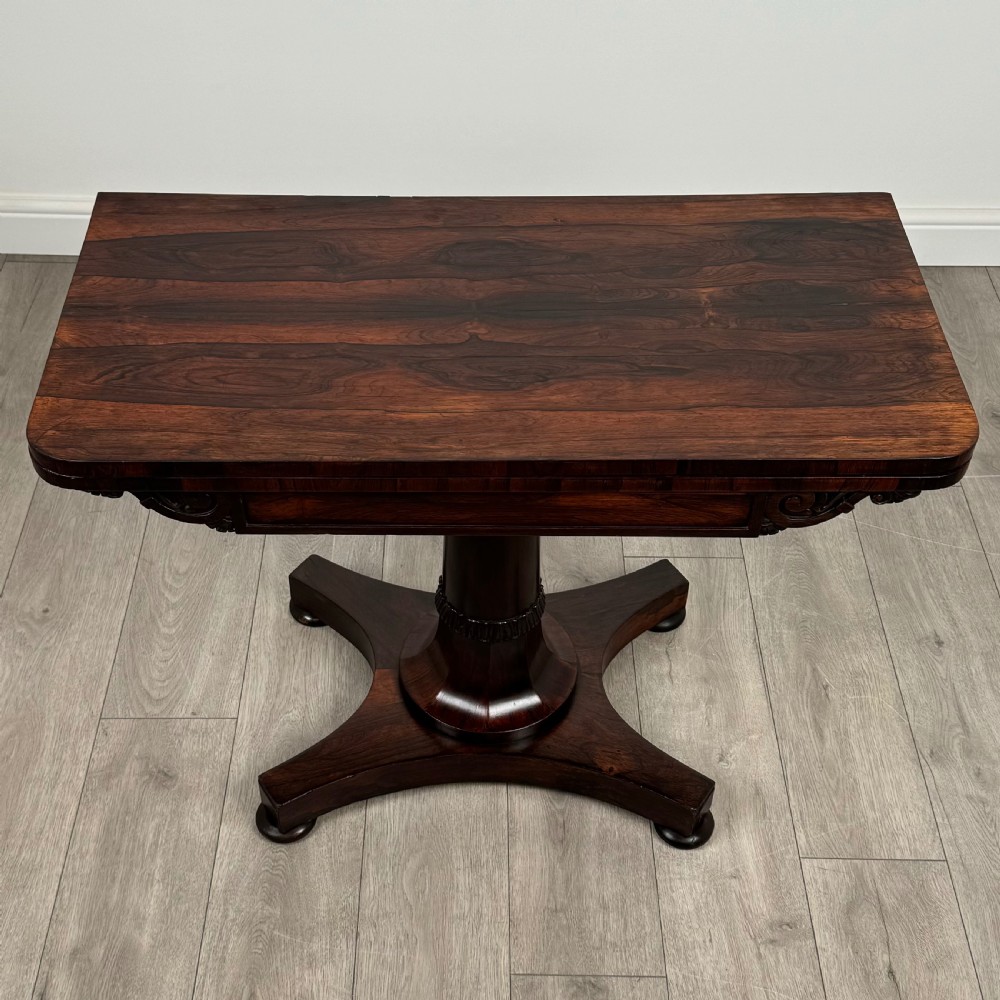 Antique 19th Century Card Table Of Good Quality In Rosewood  View IX