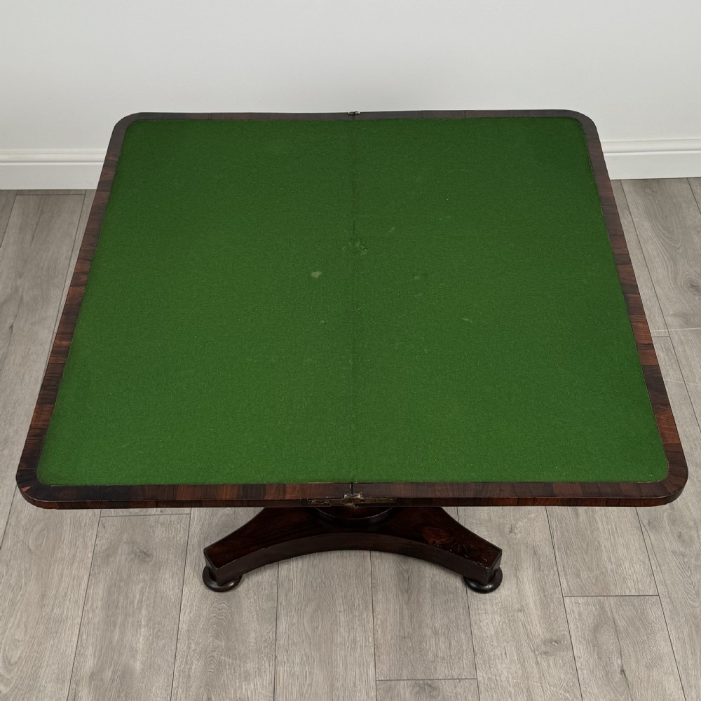 Antique 19th Century Card Table Of Good Quality In Rosewood  View XI