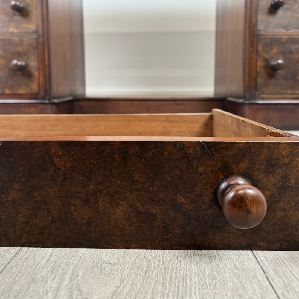 Antique 19th Century Pedestal Desk In Walnut  View X