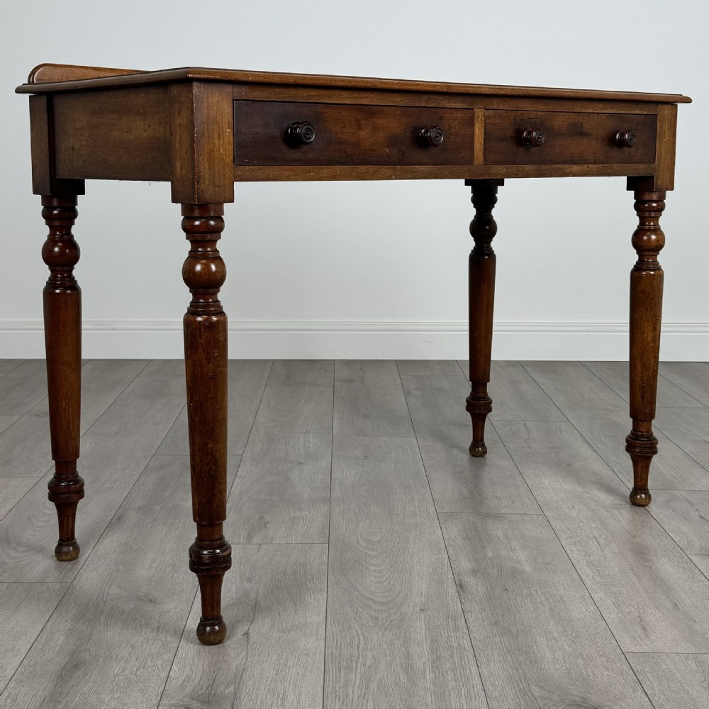  Antique 19th Century Fine Quality Writing Table In Mahogany  View VIII