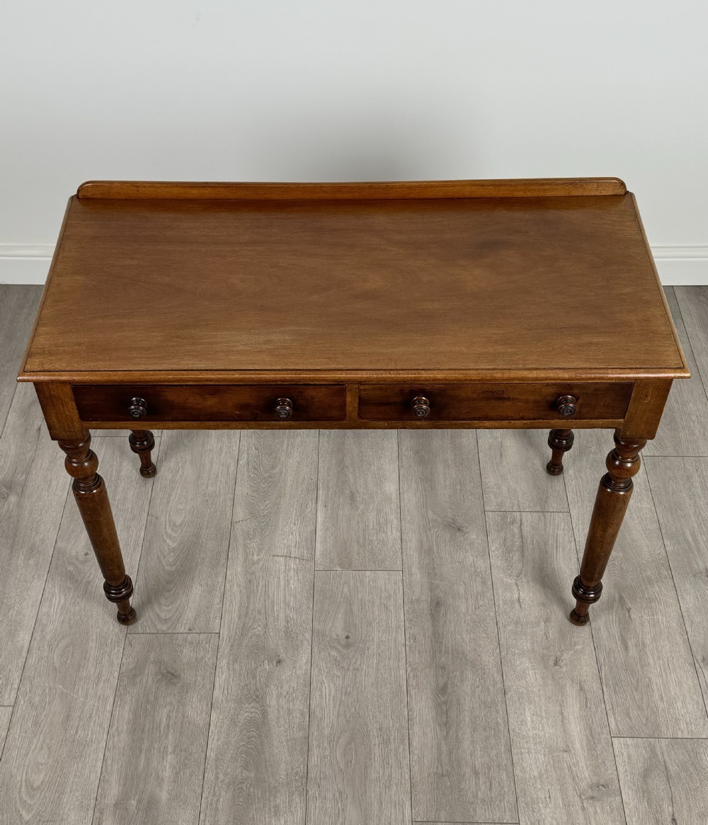  Antique 19th Century Fine Quality Writing Table In Mahogany  View IX