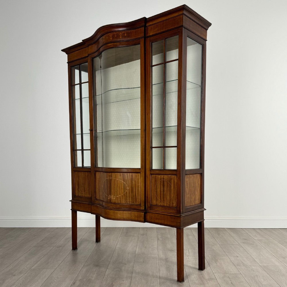  Antique 20th Century Glazed Display Cabinet In Mahogany  View III
