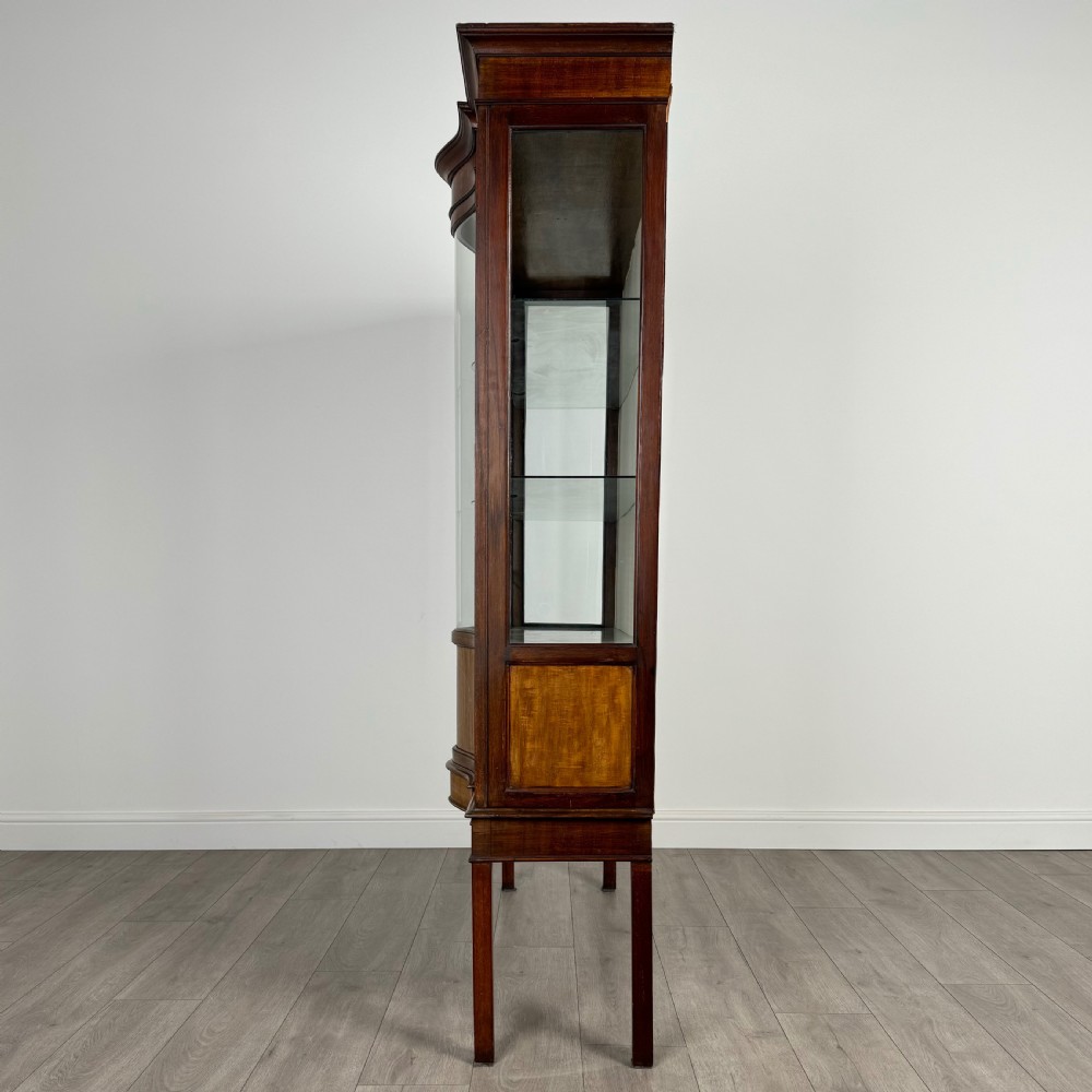  Antique 20th Century Glazed Display Cabinet In Mahogany  View IV