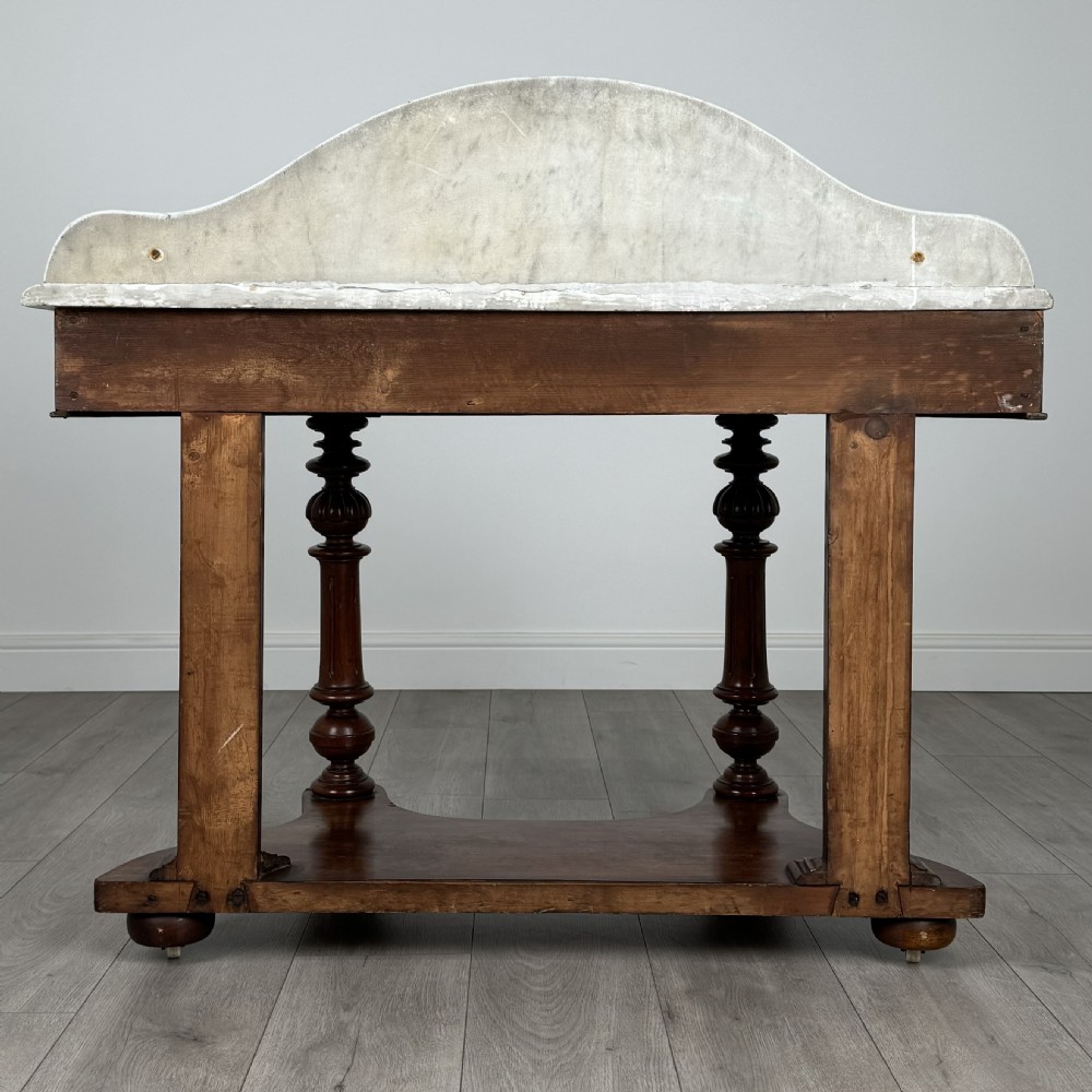  Antique 19th Century Marble Top Washstand In Mahogany  View VI