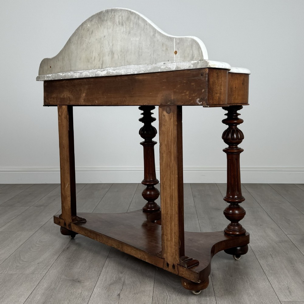  Antique 19th Century Marble Top Washstand In Mahogany  View VII