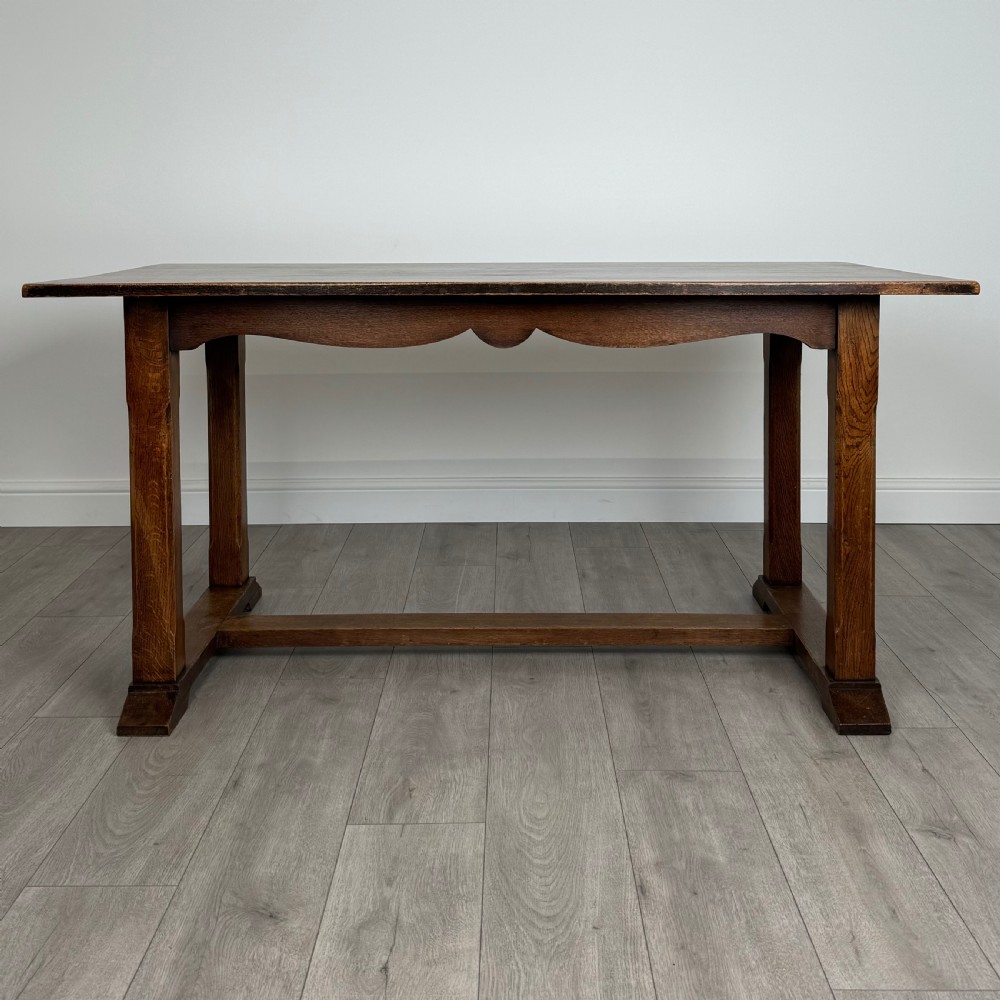 Antique 20th Century Small Oak Dining Table 